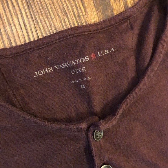 John Varvatos Long Sleeve Henley Shirt - Picture 6 of 6